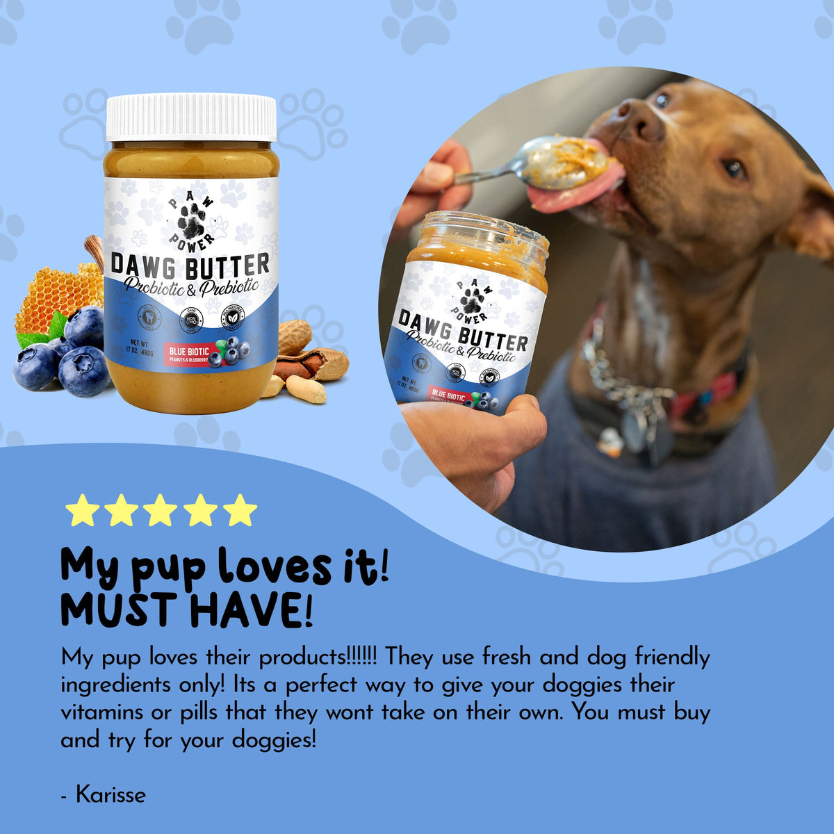 Dawg Butter Blue Biotic Peanut Butter for Dogs – alternate view 4