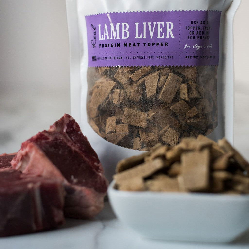 Freeze Dried Lamb Liver Dog Treats  Topper, alternate view
