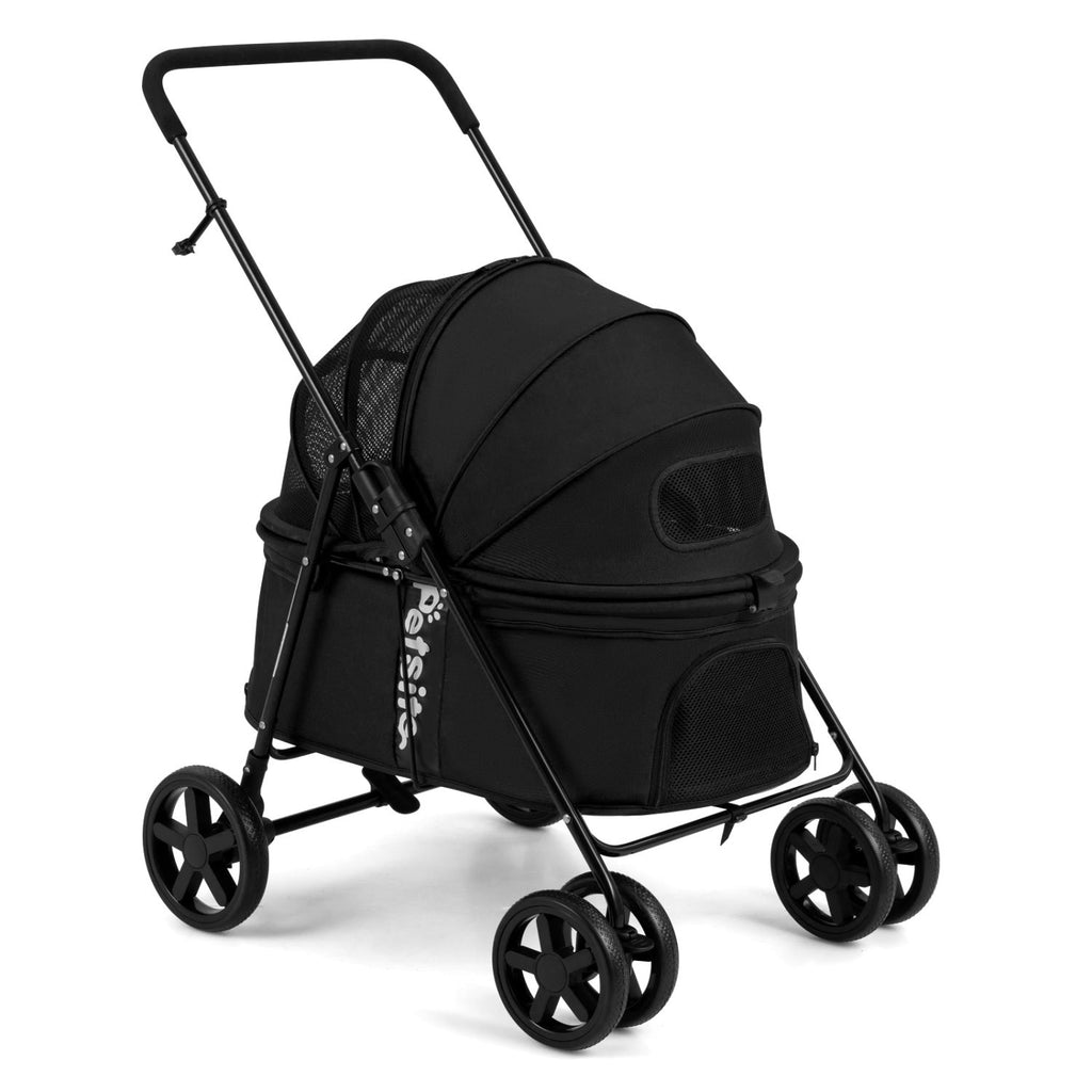 Foldable Pet Stroller for Small to Medium Dogs with Brake – photo 3 of 24