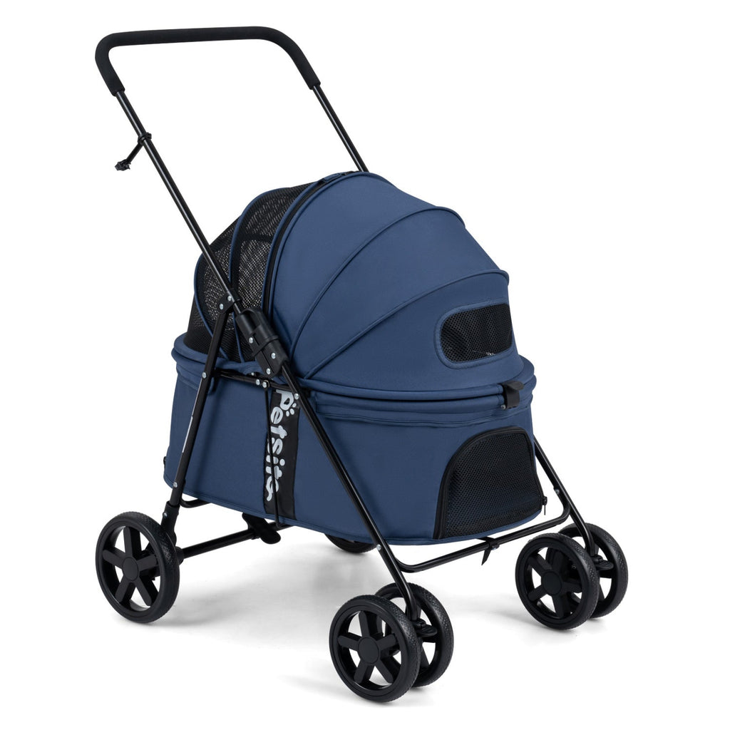Foldable Pet Stroller for Small to Medium Dogs with Brake – photo 22 of 24