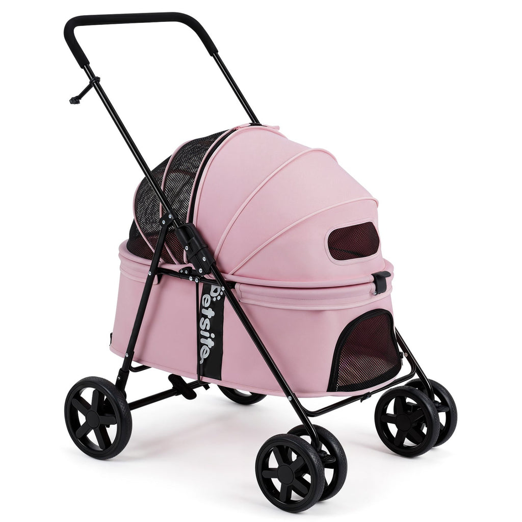 Foldable Pet Stroller for Small to Medium Dogs with Brake – photo 14 of 24