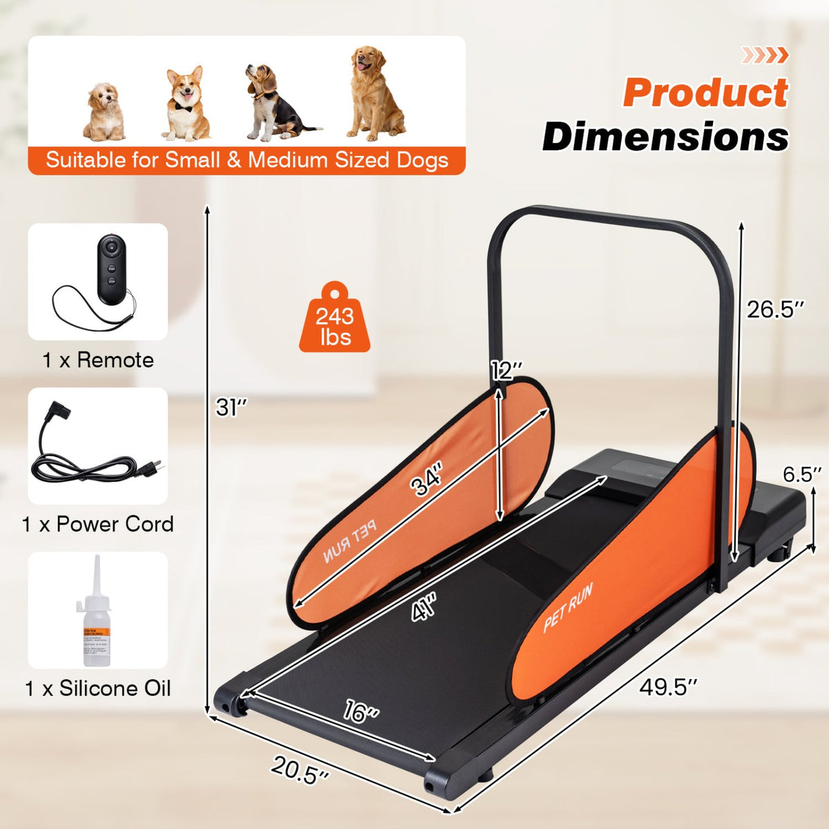 Dog Treadmill with LED Display and Adjustable Speed – photo 4 of 8