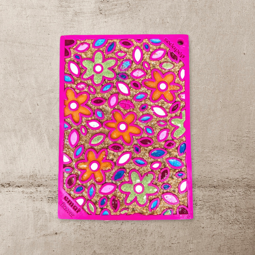 Flower Power Enrichment Lick Mat – Flower Design, USA Made – alternate view 2