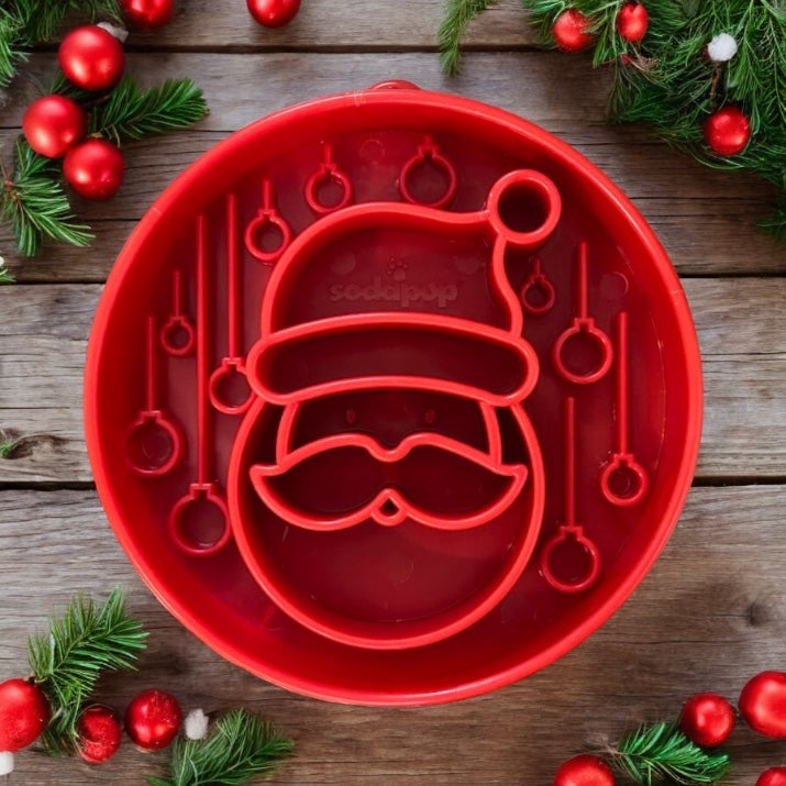 SodaPup Santa Christmas eBowl – Deep Slow Feeder Dog Bowl, USA Made – alternate view 9