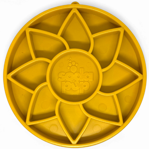 SodaPup Sunflower eTray – Shallow Slow Feeder – front view