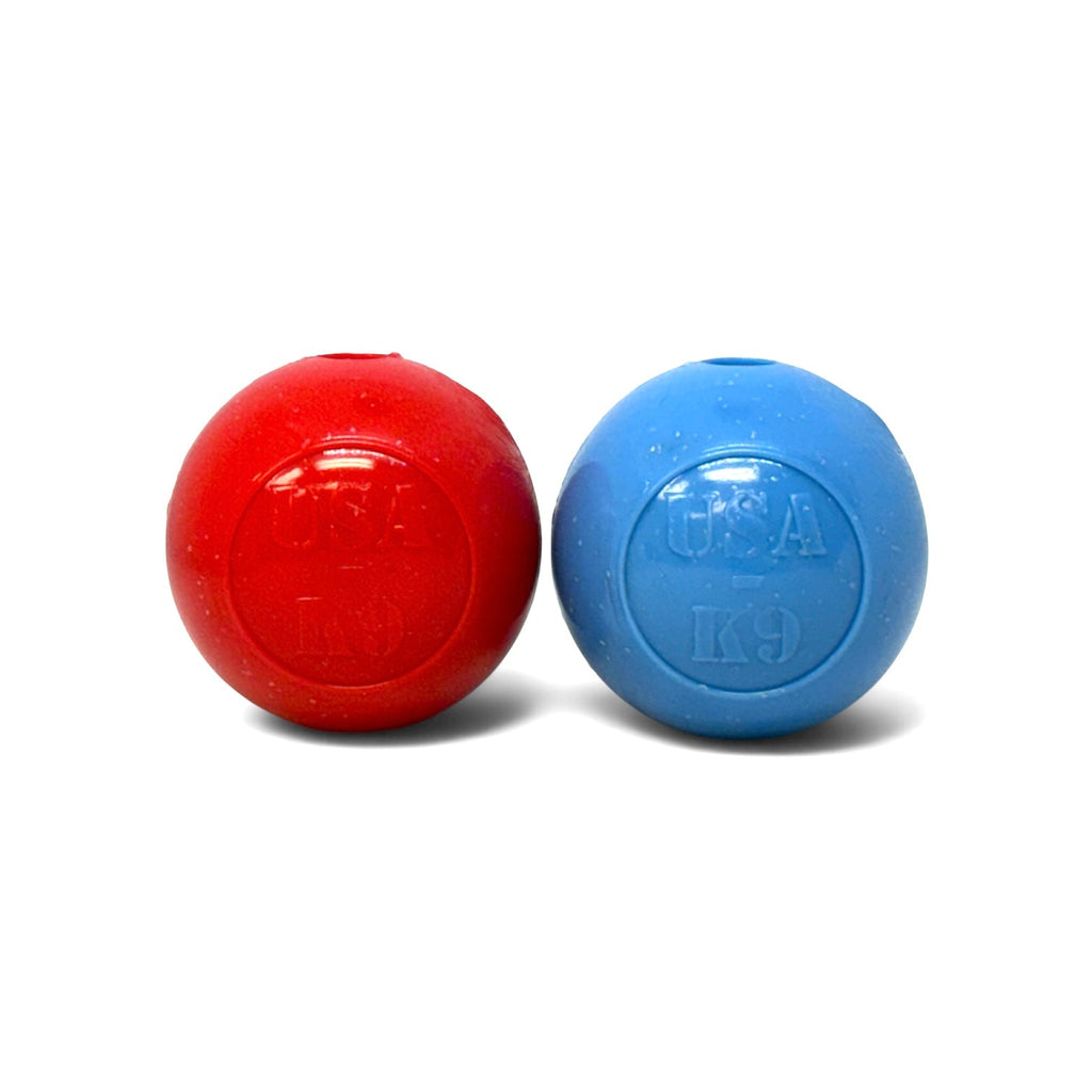 SodaPup Glitter Ball red and blue large soft rubber dog toy 2-pack – photo 2 of 11