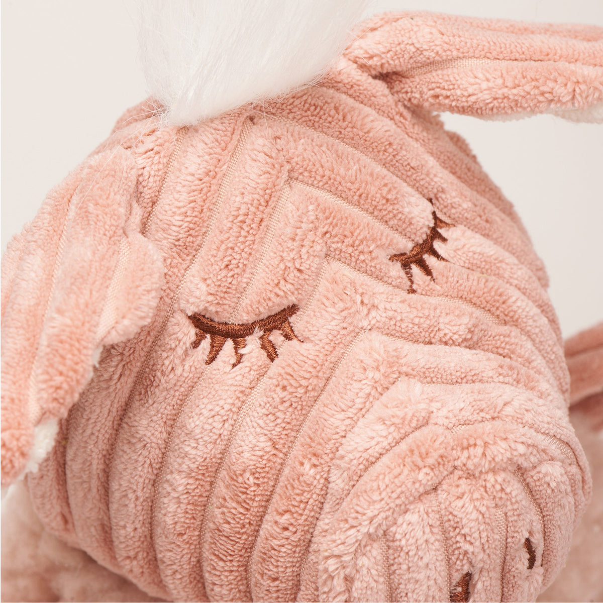 Penelope Pig HuggleFleece FlufferKnottie Plush Dog Toy, back view