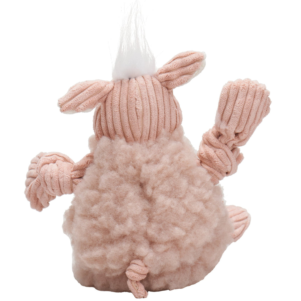 Penelope Pig HuggleFleece FlufferKnottie Plush Dog Toy, side view