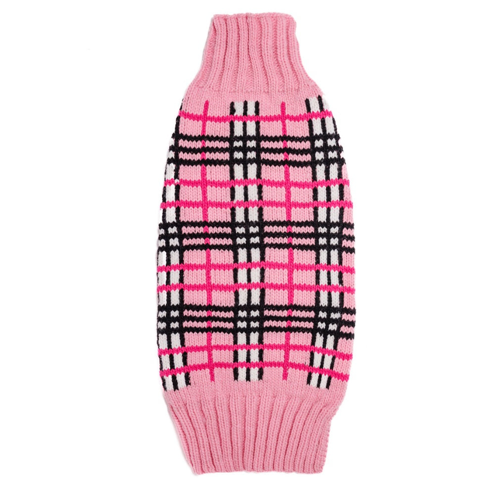 Derby Pink Plaid Dog Sweater 100 Percent Natural Wool with Turtleneck – photo 7 of 7
