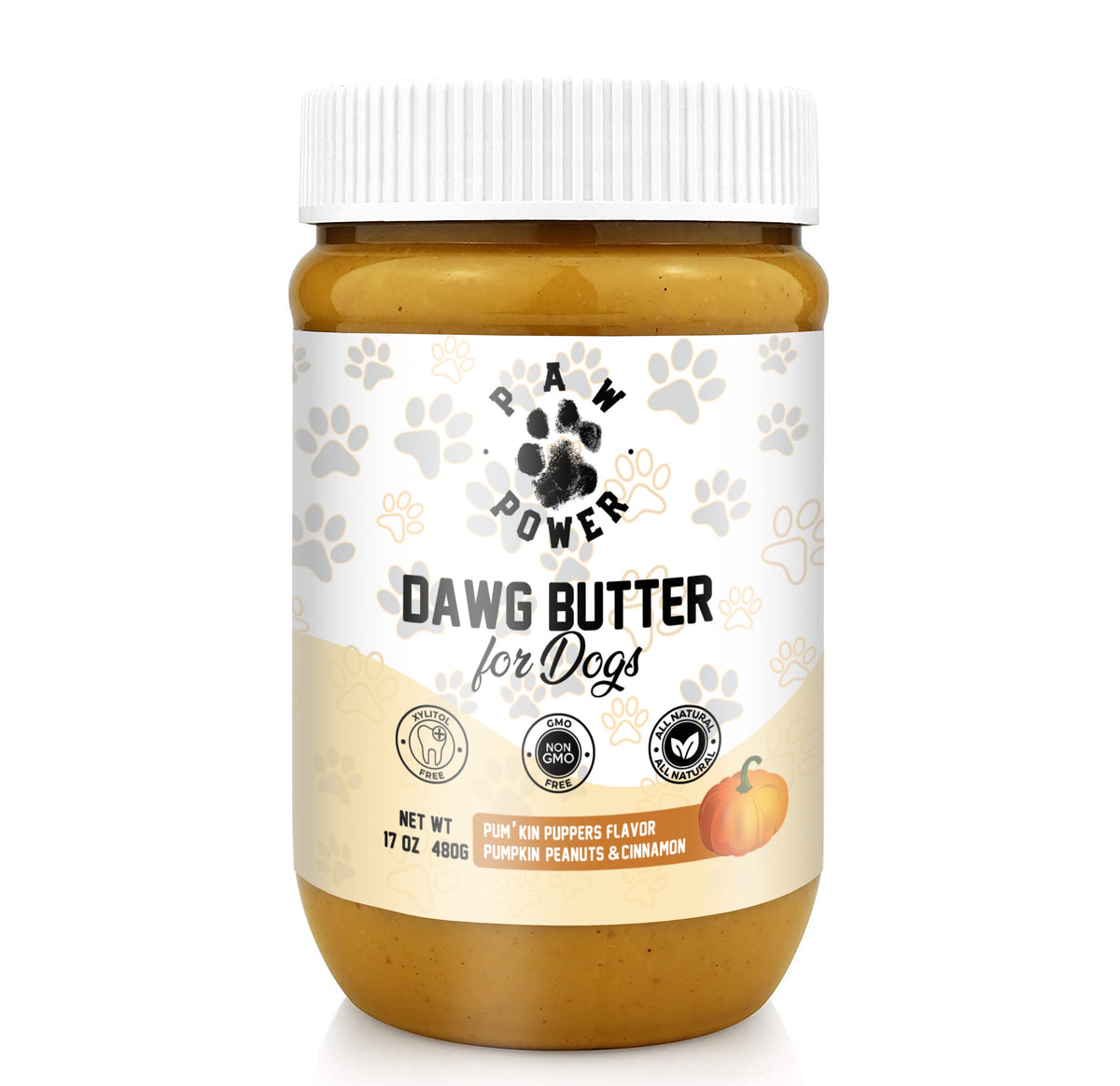 Dawg Butter Pum'kin Puppers Peanut Butter for Dogs – front view