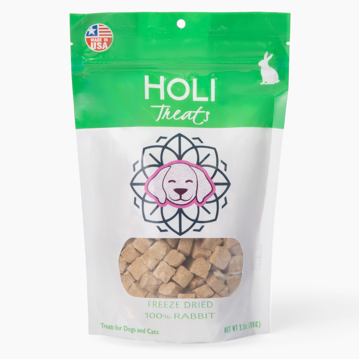Freeze-Dried Rabbit Dog Treats – front view