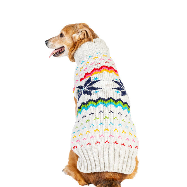 Rainbow Snowflake Dog Sweater Hand Knit – photo 5 of 5
