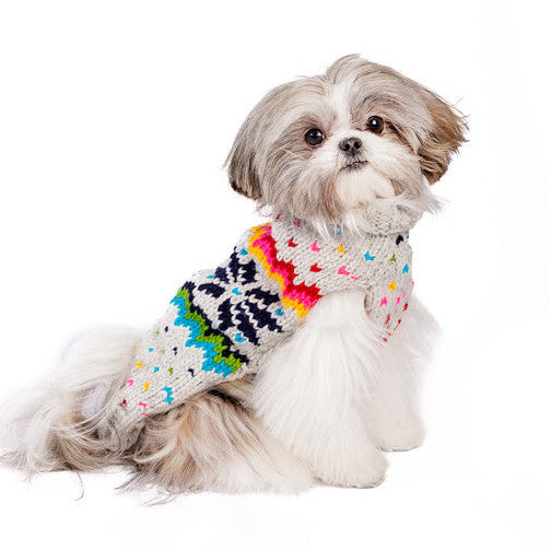 Rainbow Snowflake Dog Sweater Hand Knit – photo 3 of 5