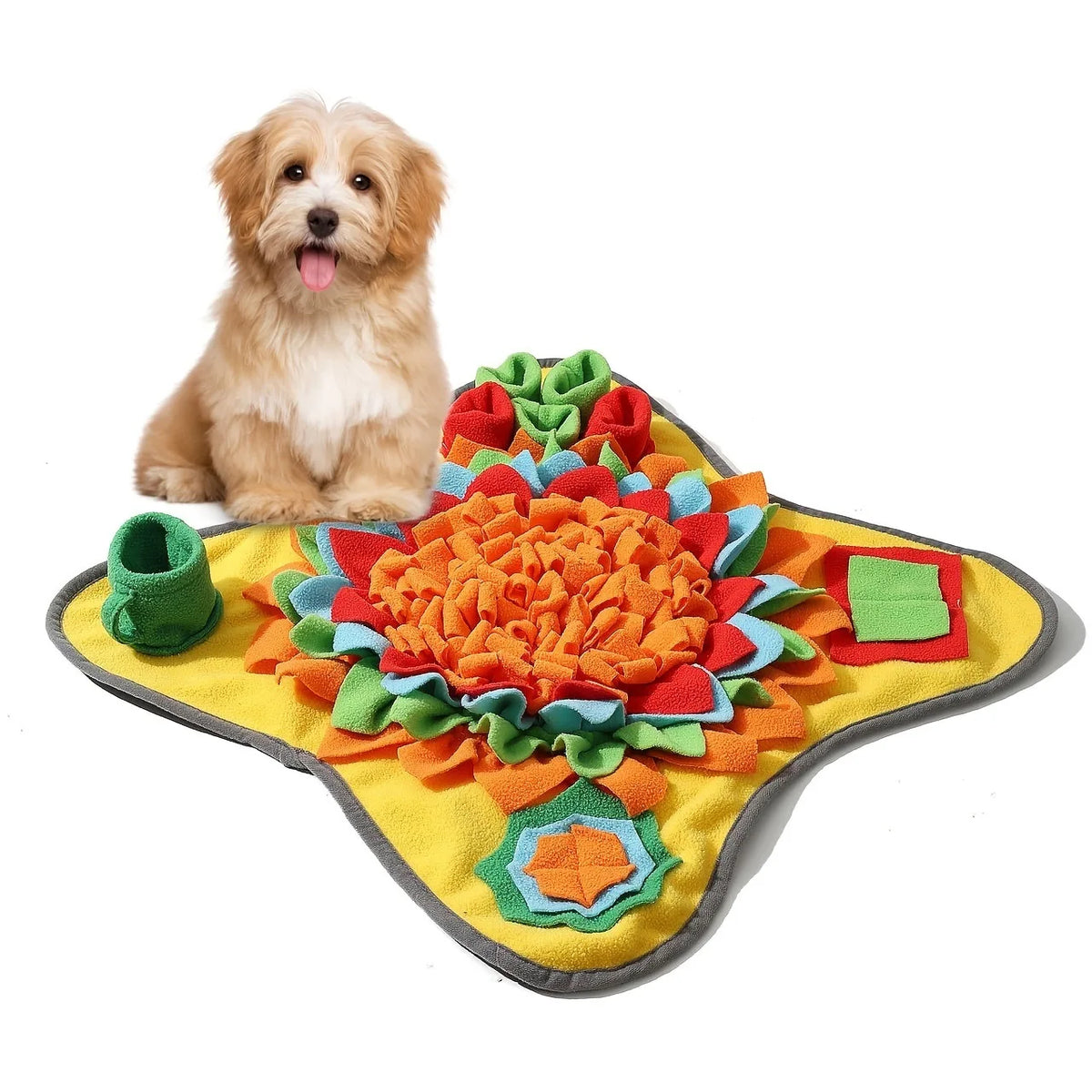 Dog Snuffle Mat Interactive Feeding Puzzle for Training and Enrichment – front view