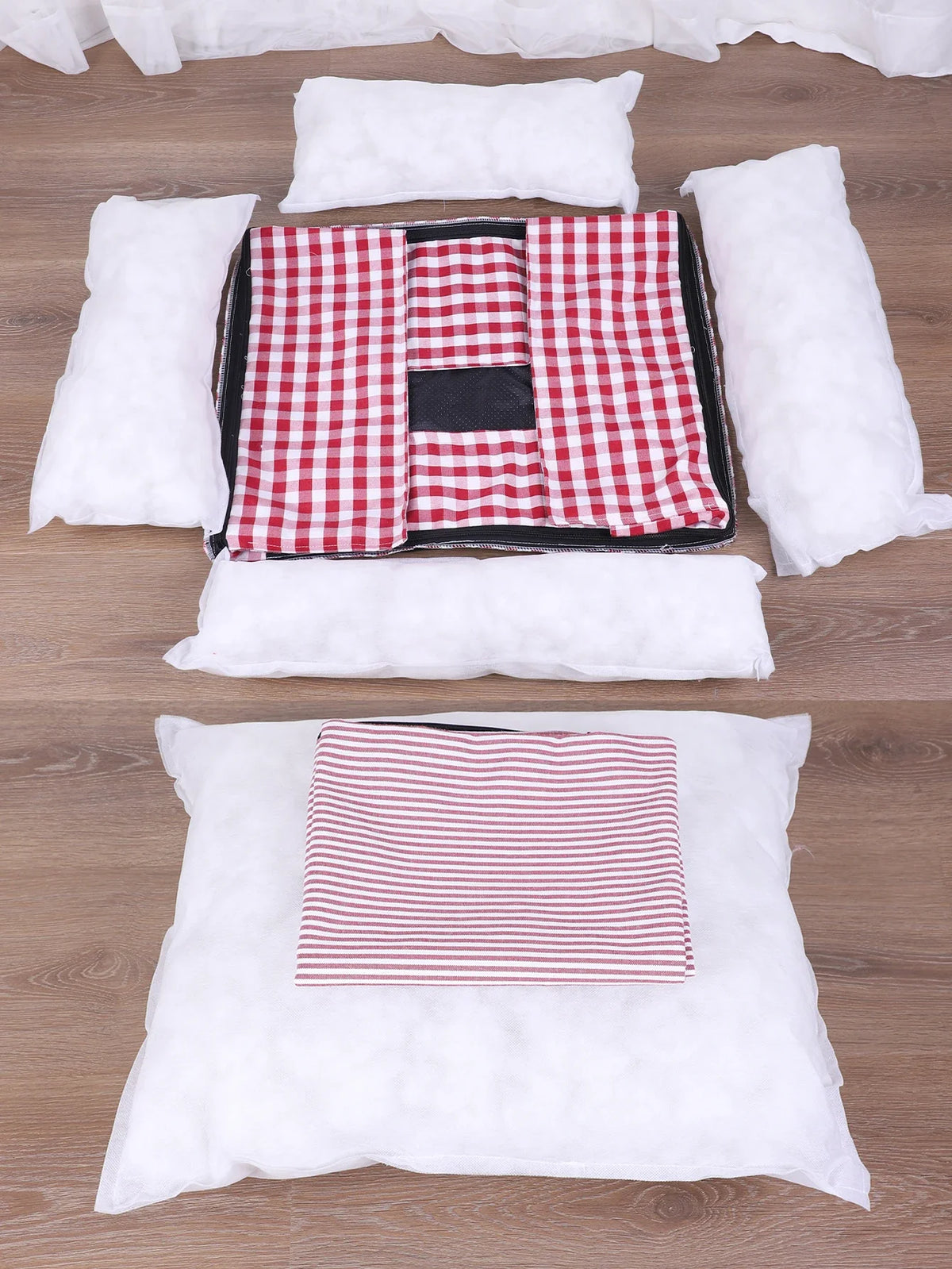 Plaid Dog Bed for Small Dogs – Cozy Sofa Cushion Bed – alternate view 13