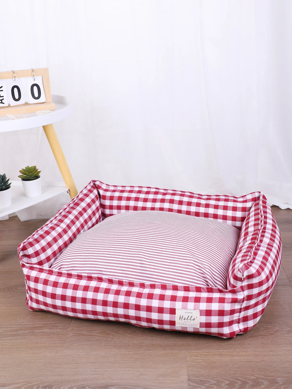 Plaid Dog Bed for Small Dogs – Cozy Sofa Cushion Bed – alternate view 12