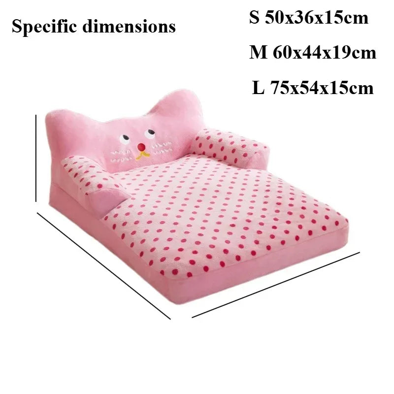 Large Fluffy Dog Sofa Bed – Cozy Cushion Pet Bed Mat – alternate view 6