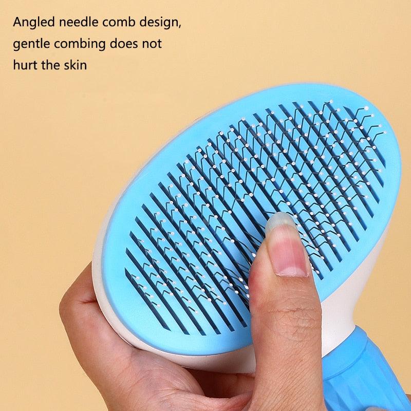 Self-Cleaning Pet Hair Remover Brush – Dog & Cat Grooming Comb – alternate view 9