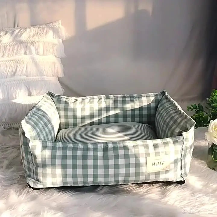 Indoor Dog & Cat Sofa Bed – Small/Medium Pet Sleeping Bed – front view