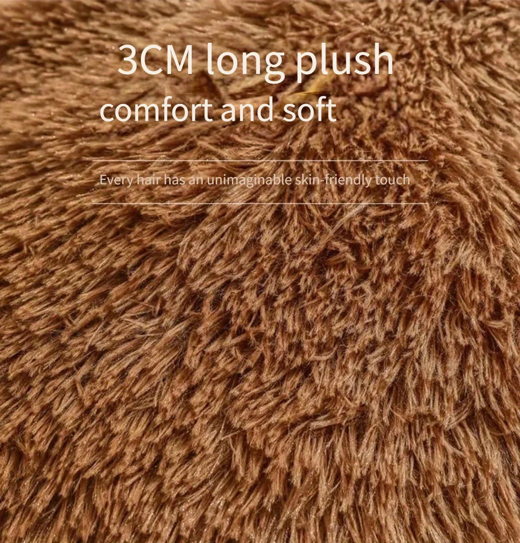 Fluffy Bear Paw Dog Bed – Large, Cute Plush Pet Bed – alternate view 20