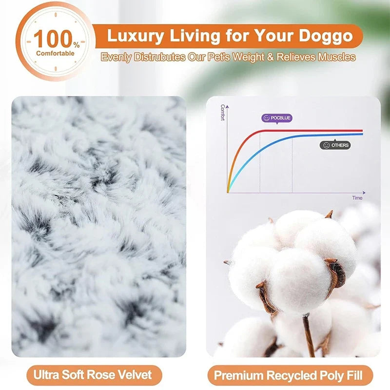 Fluffy Dog Bed – Plush Sofa Pet Bed Mat – alternate view 3