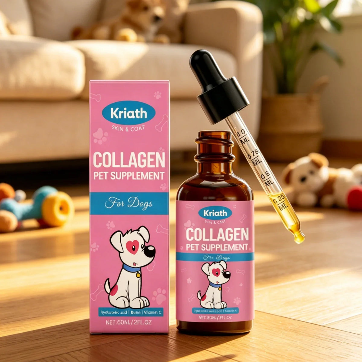 Kriath collagen supplement drops bottle for dogs 60 ml – photo 4 of 6