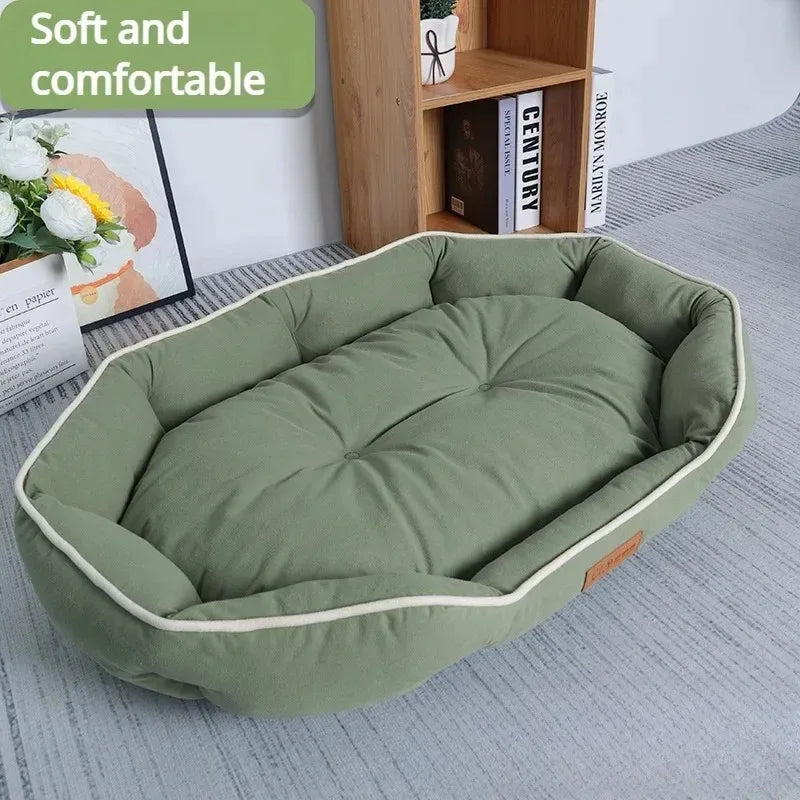 Big Fluffy Dog Sofa Bed – Small Breeds, Cozy Cushion – front view