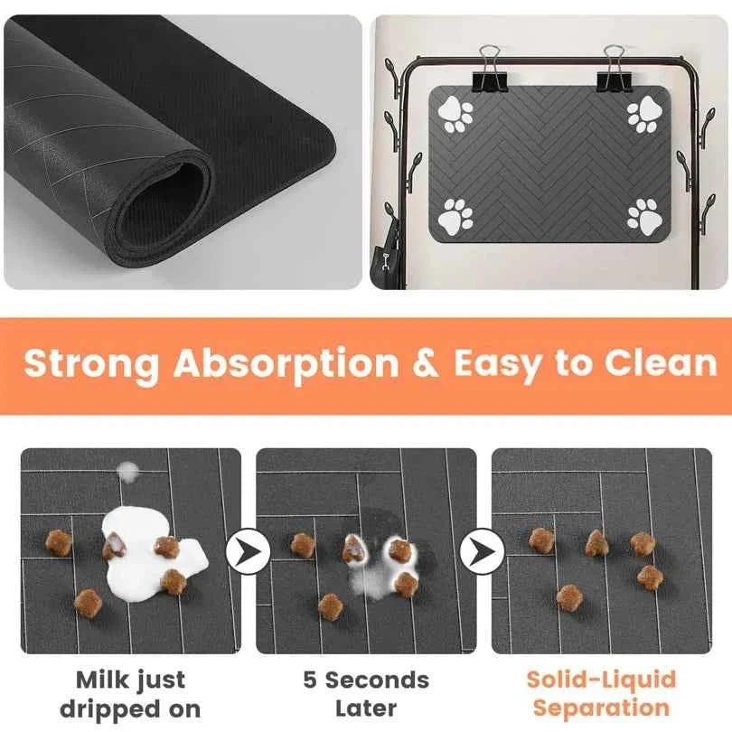 Waterproof Pet Food Mat for Dogs & Cats: Keep Floors Clean – alternate view 3
