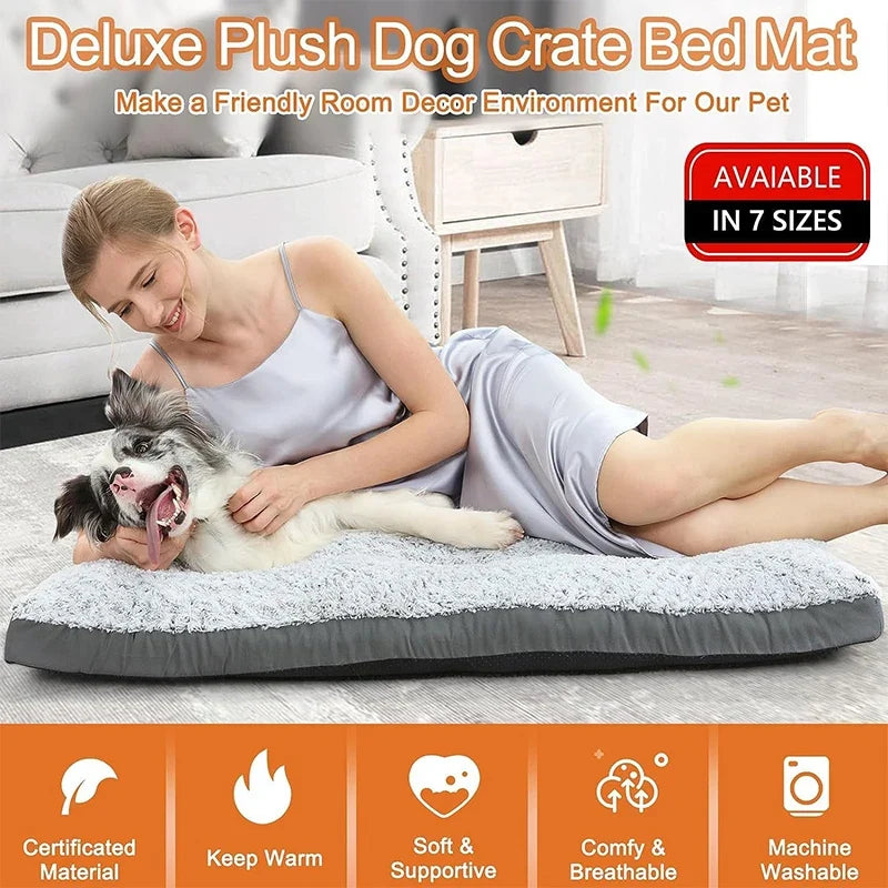 Fluffy Dog Bed – Plush Sofa Pet Bed Mat – alternate view 4