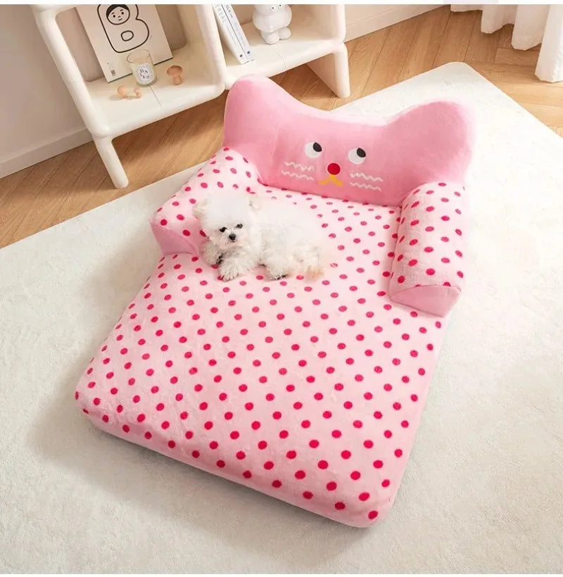 Large Fluffy Dog Sofa Bed – Cozy Cushion Pet Bed Mat – alternate view 2