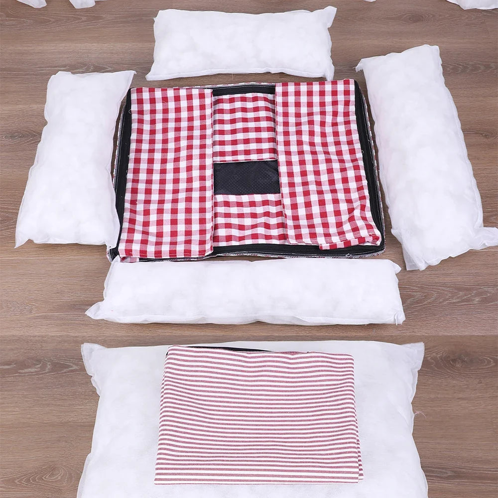 Plaid Dog Bed for Small Dogs – Cozy Sofa Cushion Bed – alternate view 8