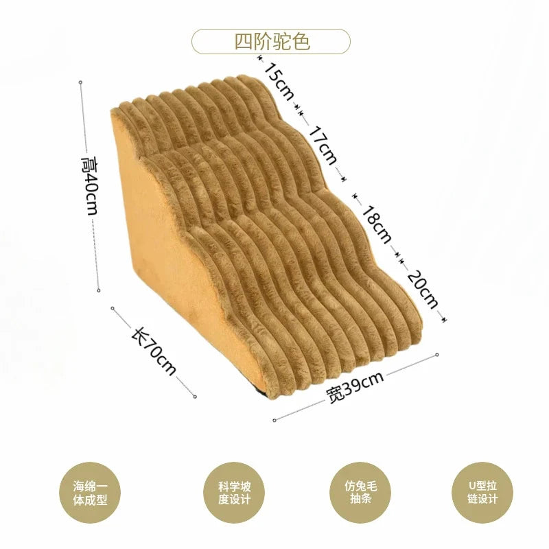 Non-Slip Pet Stairs with 35° Slope Ramp – High Resilience Sponge Steps – alternate view 12