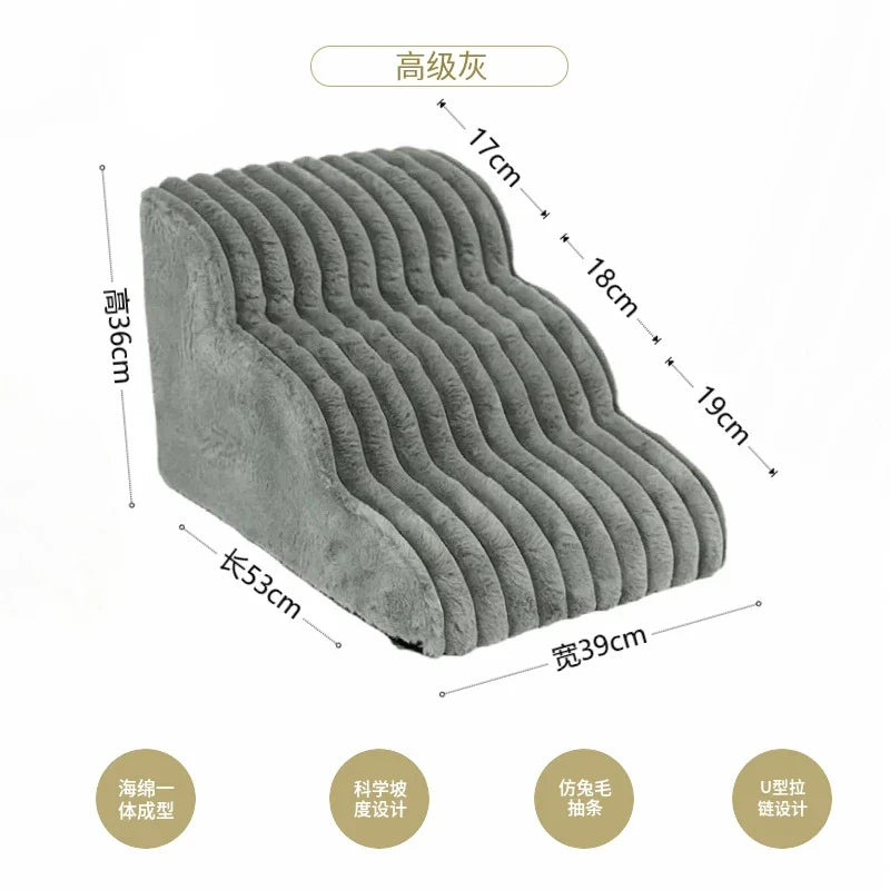 Non-Slip Pet Stairs with 35° Slope Ramp – High Resilience Sponge Steps – alternate view 19