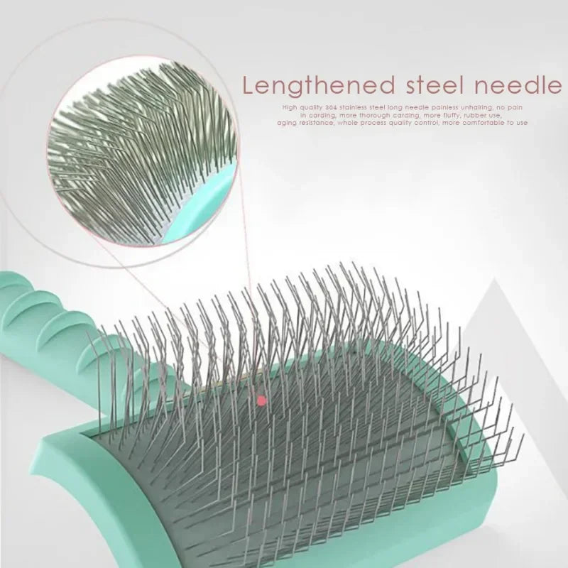 Dog Grooming Comb – Deshedding Slicker Brush with Massage Pins – alternate view 8