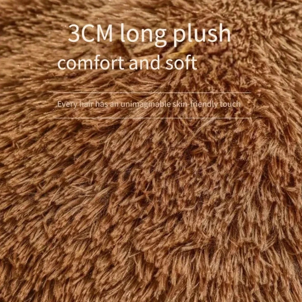 Fluffy Bear Paw Dog Bed – Large, Cute Plush Pet Bed – alternate view 12