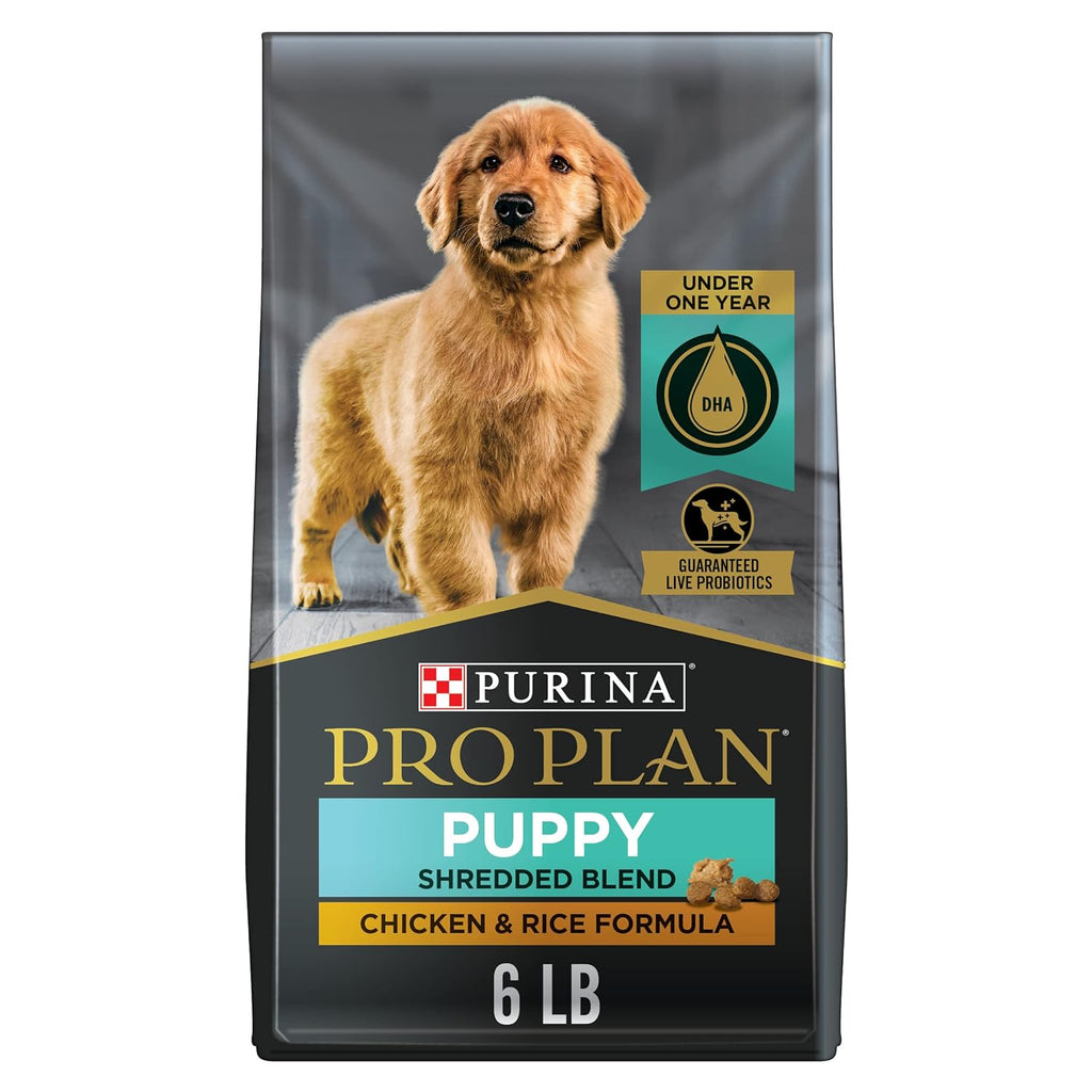 Pro Plan Puppy Shredded Blend Chicken & Rice Formula Dry Dog Food – front view