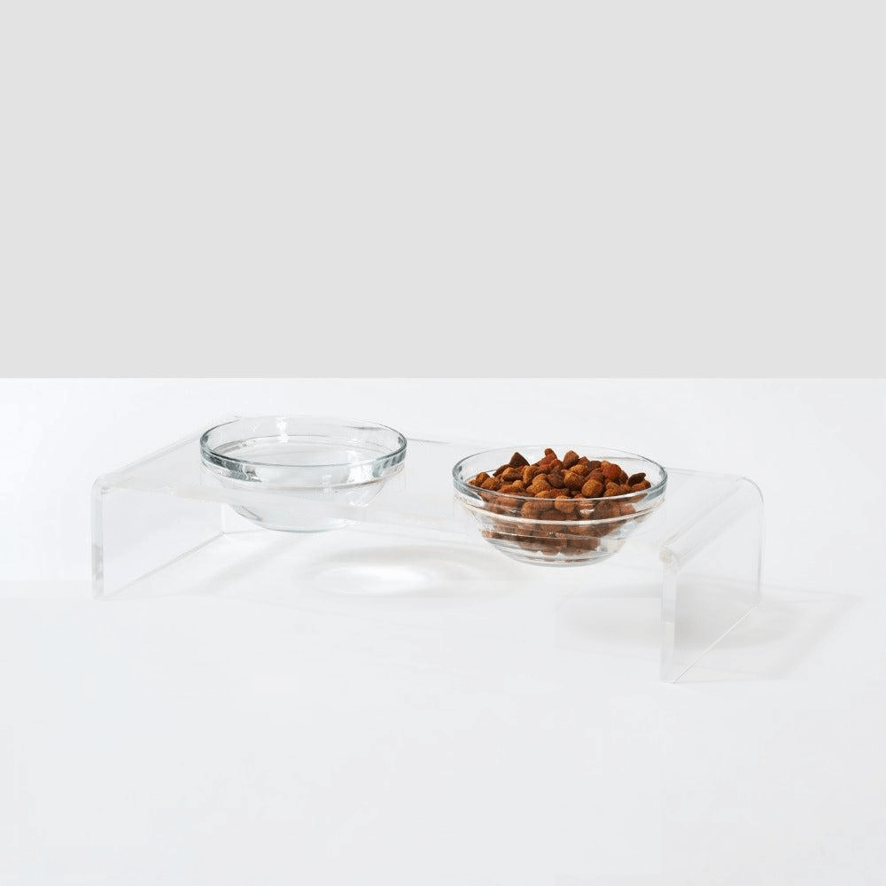 Hiddin Small Glass Bowl Feeder – Lucite Stand – alternate view 8