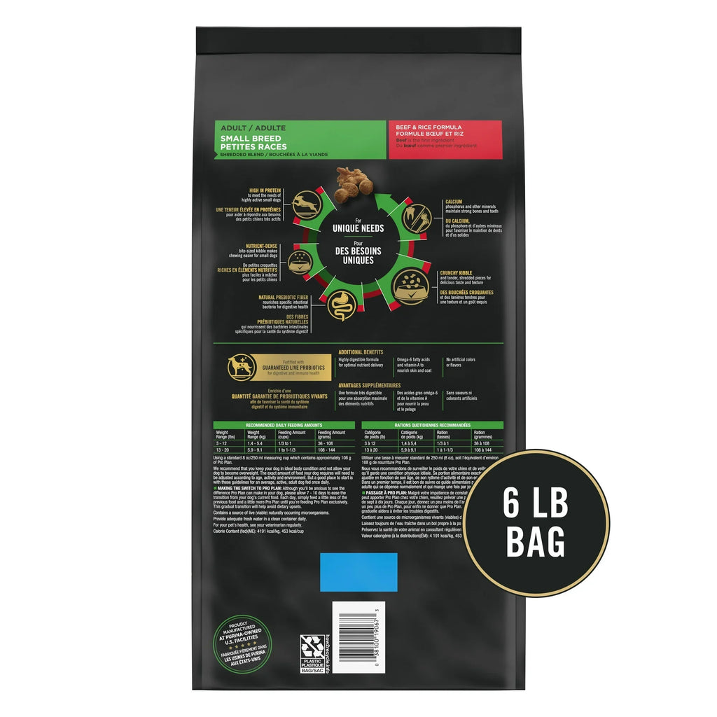 Pro Plan Small Breed Beef & Rice Dog Food – 6 lb – alternate view 4