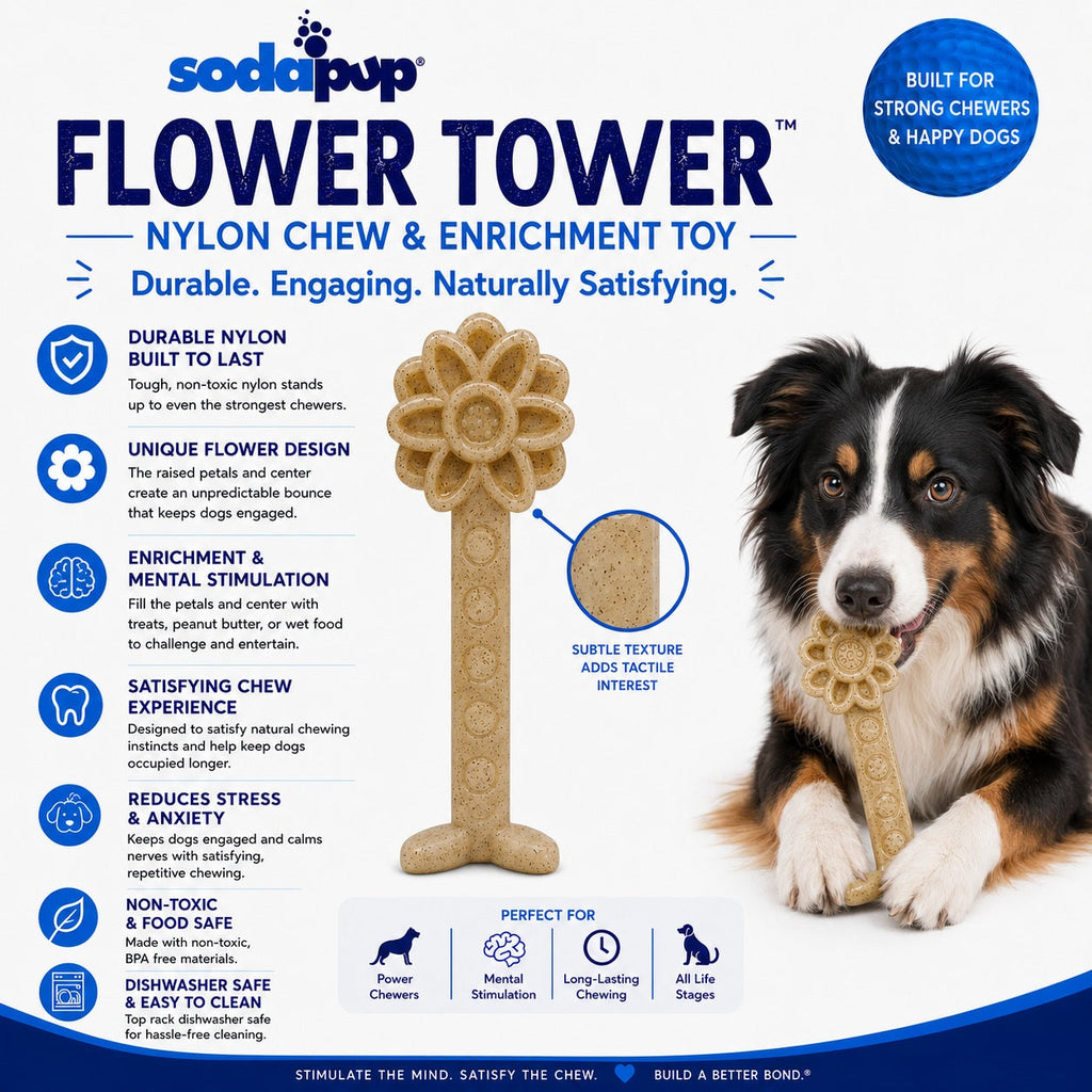 SodaPup Flower Tower nylon chew toy for small dogs – photo 4 of 8