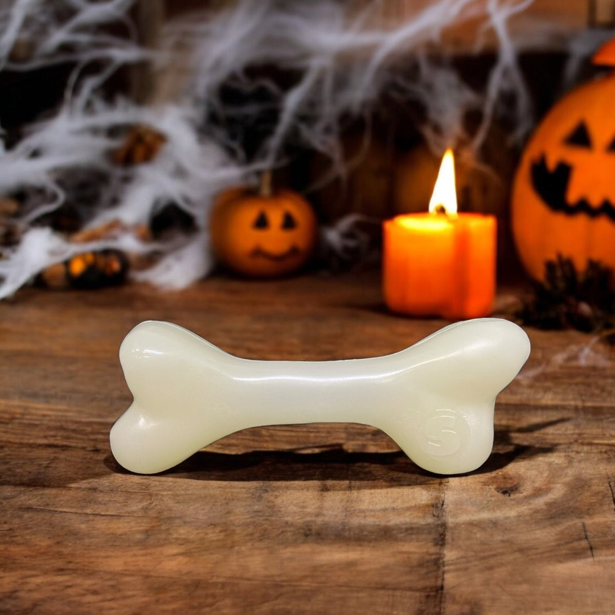 SodaPup PUP-X glow in the dark rubber chew bone dog toy – photo 9 of 10