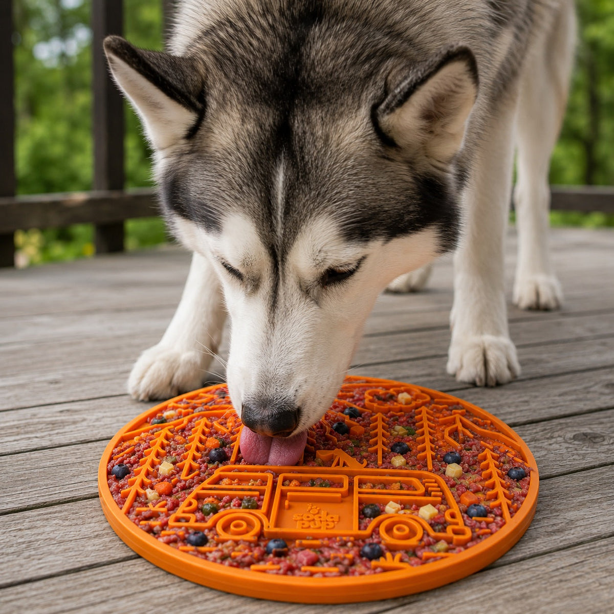 Camp Retro Van Enrichment Lick Mat – Suction Cups, USA Made – alternate view 11