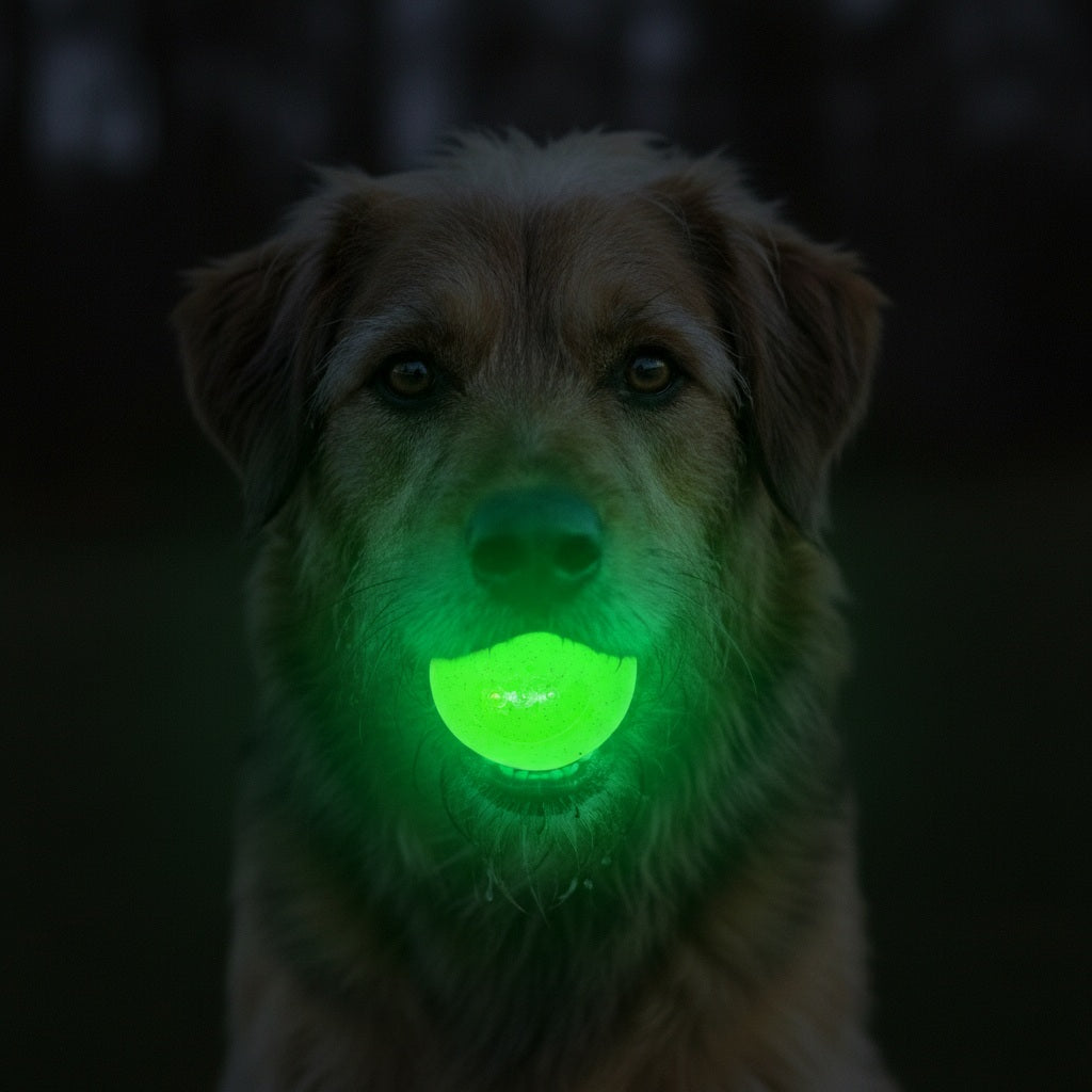 SodaPup Glitter Ball glow in the dark soft rubber dog toy 2-pack – photo 3 of 10