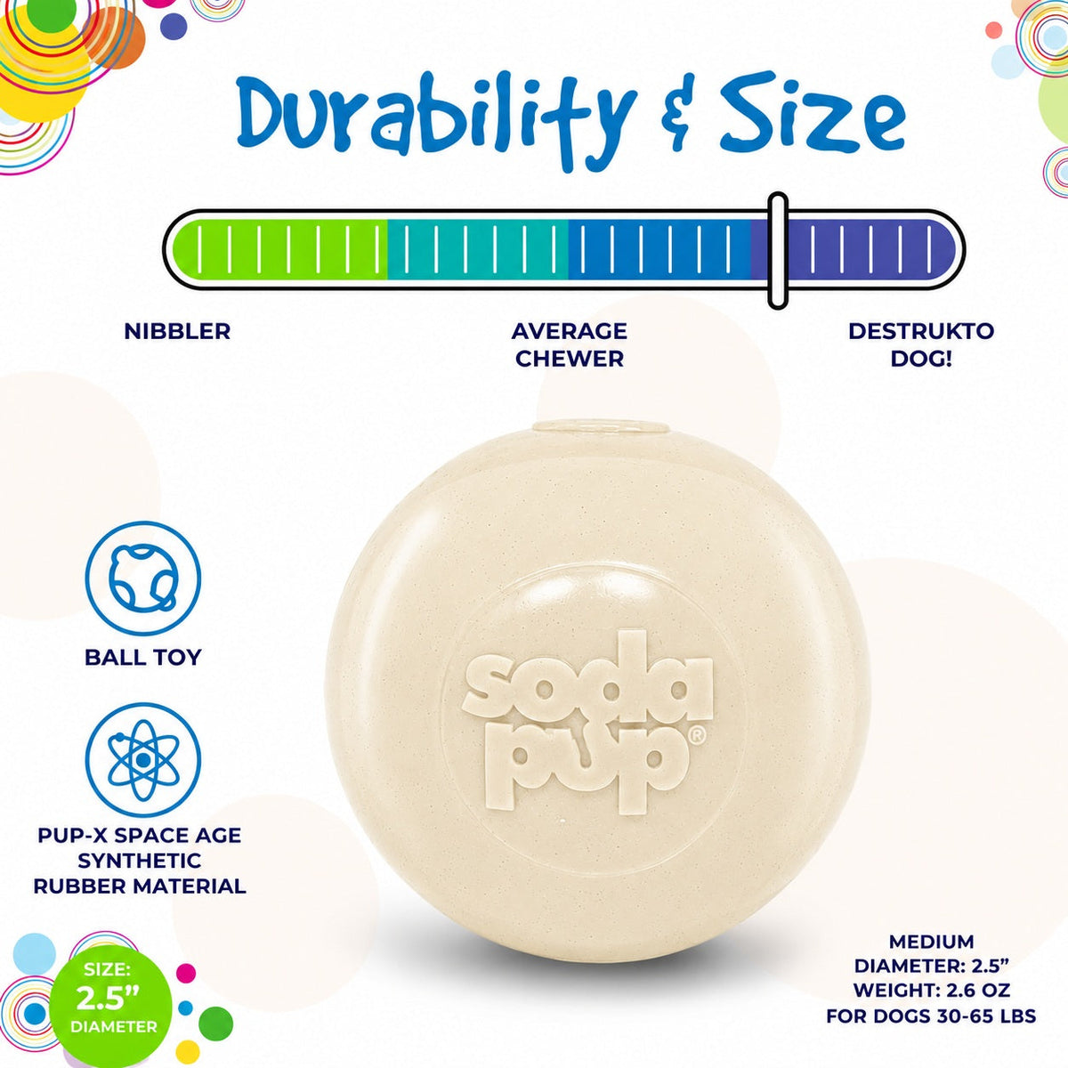 SodaPup Glitter Ball glow in the dark soft rubber dog toy 2-pack – photo 9 of 10