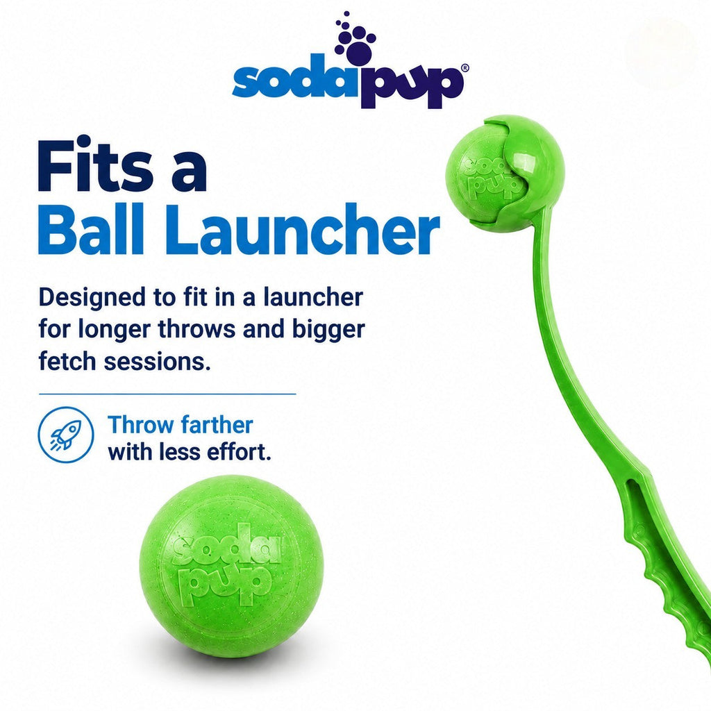 SodaPup Glitter Ball green soft rubber dog toy 2-pack – photo 6 of 8