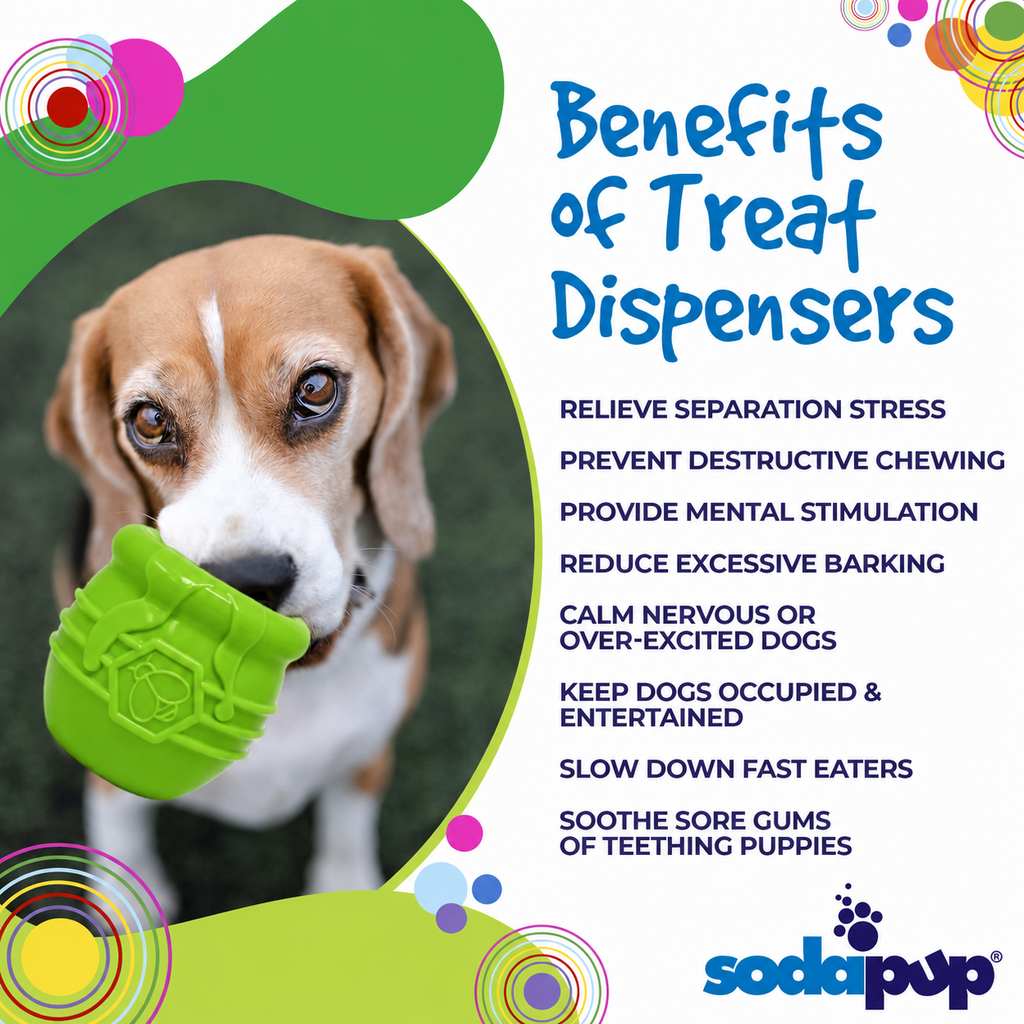 SodaPup Honey Pot eCup apple green rubber treat dispenser – photo 6 of 9