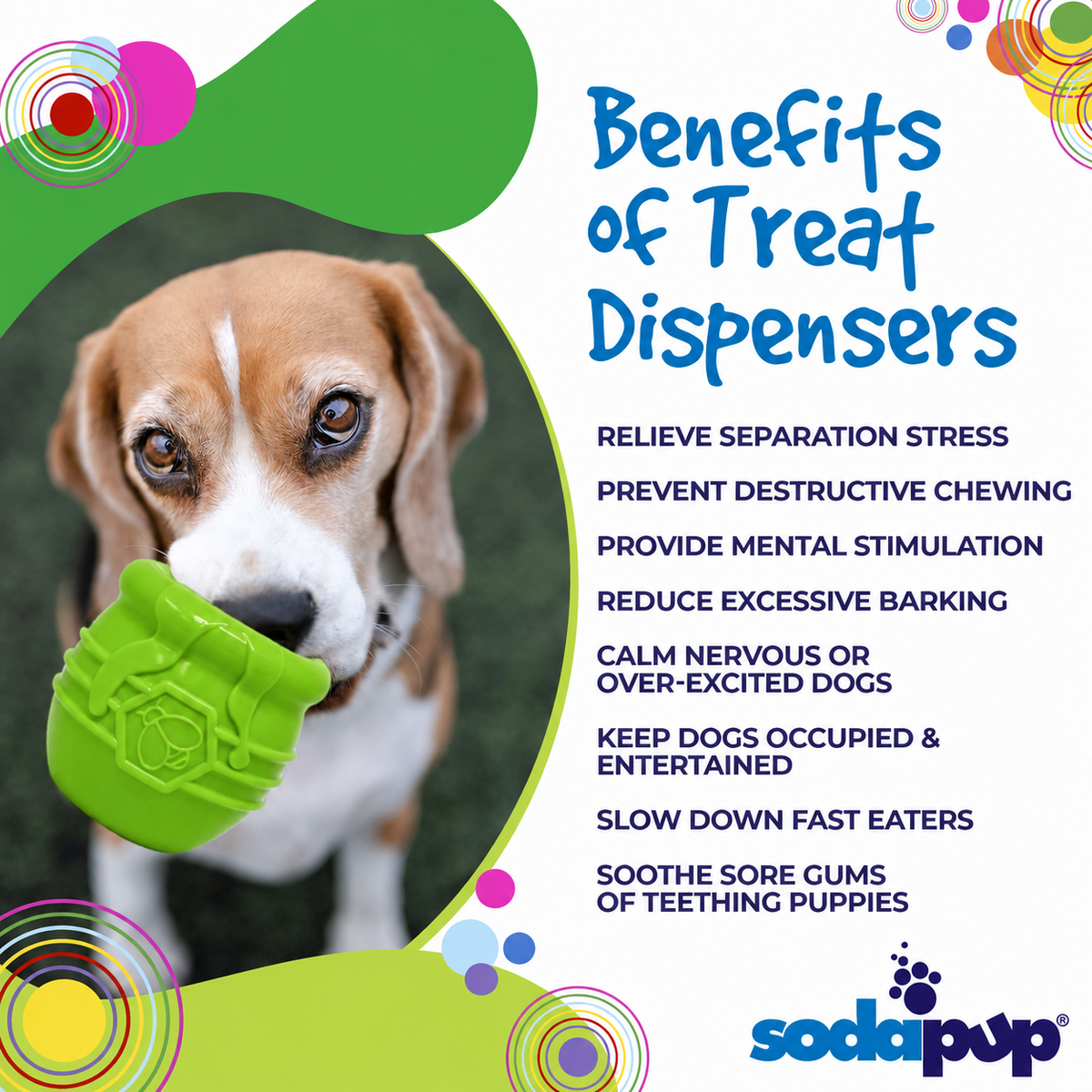 SodaPup Honey Pot eCup apple green rubber treat dispenser – photo 6 of 9