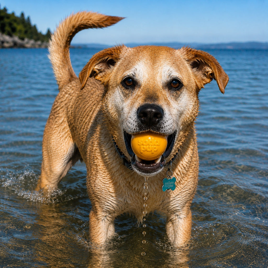 SodaPup Squeak Ball squeaky floating dog toy – photo 4 of 16
