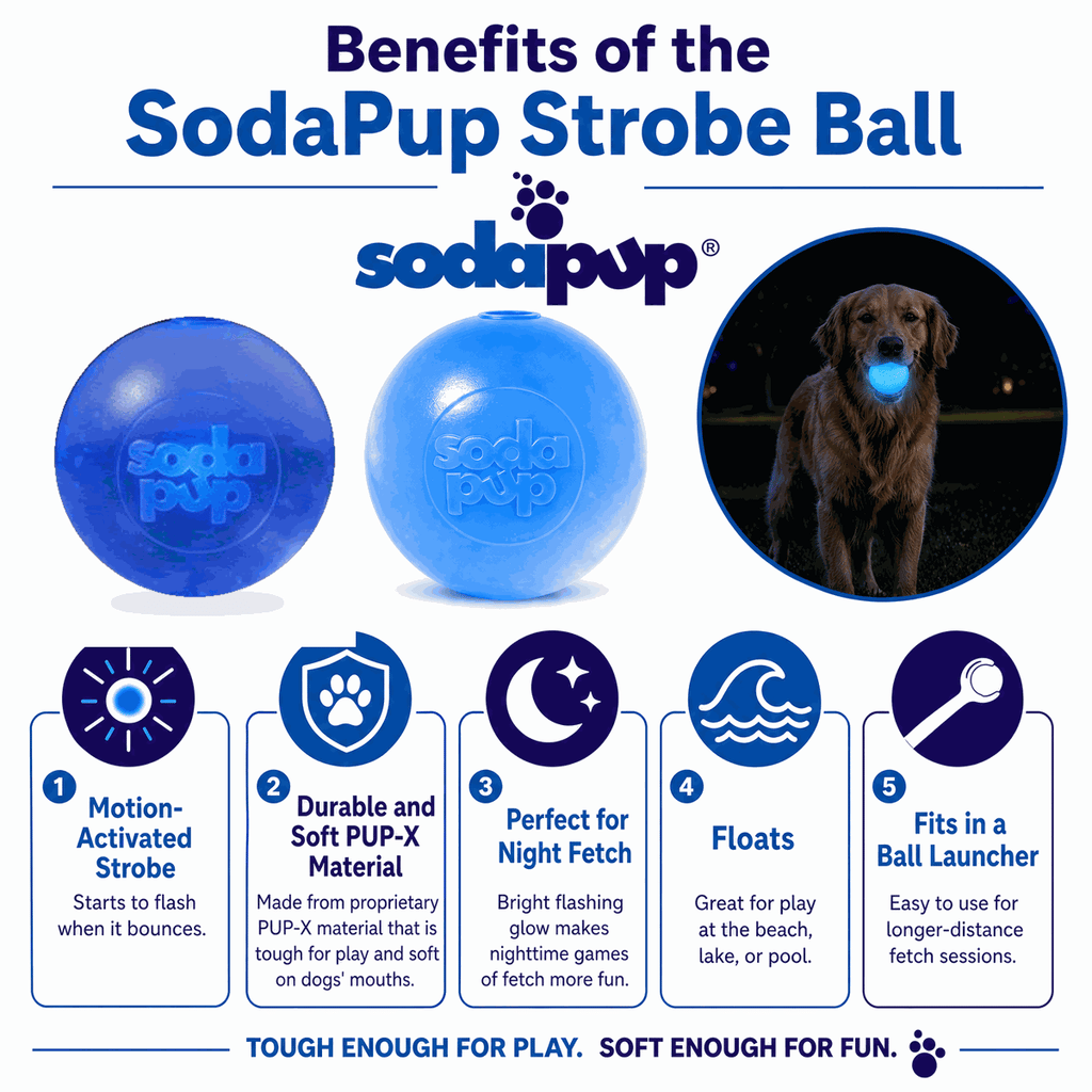 SodaPup Strobe Ball light-up floating dog ball toy – photo 4 of 9