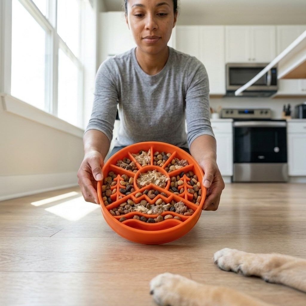 Great Outdoors Slow Feeder Dog Bowl – Enrichment, USA Made – alternate view 11