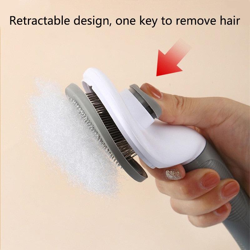 Self-Cleaning Pet Hair Remover Brush – Dog & Cat Grooming Comb – alternate view 2